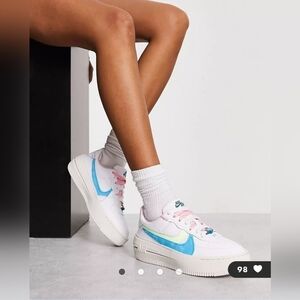 Womens Nike AF 1 Platform shoes‎ DZ5197-100 White Green Pink Sz 10 sneaker